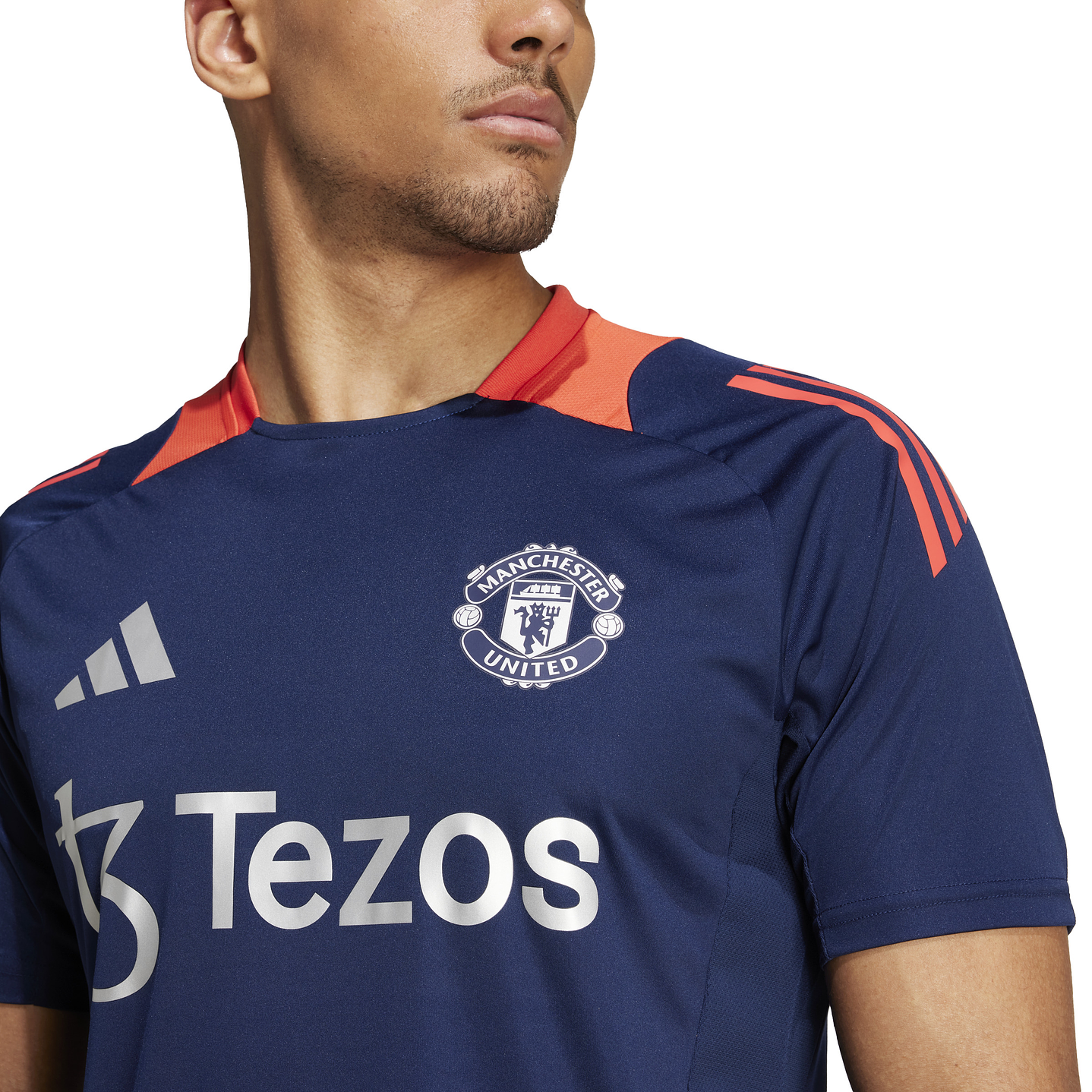 Camiseta Entrenamiento Tiro 24 Manchester United Hombre Azul Adidas IT2010 3