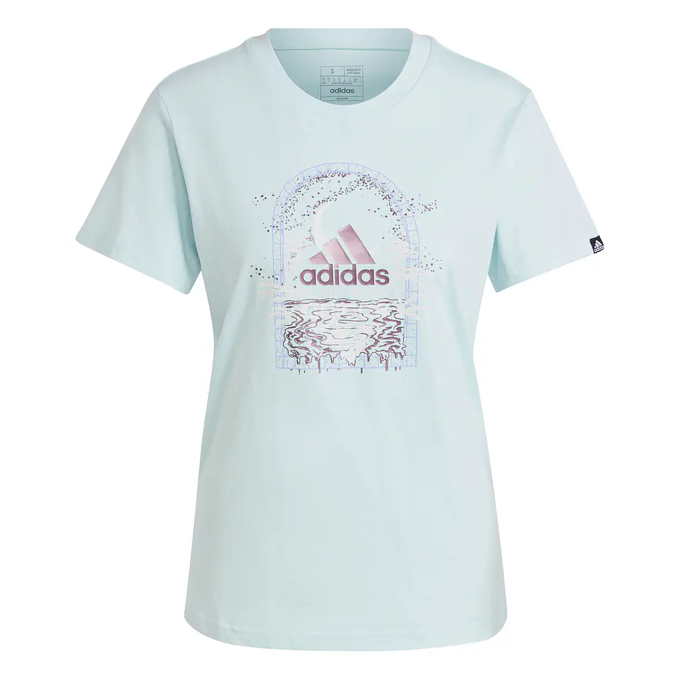 Polera Mujer Celeste Adidas IZ1161 5