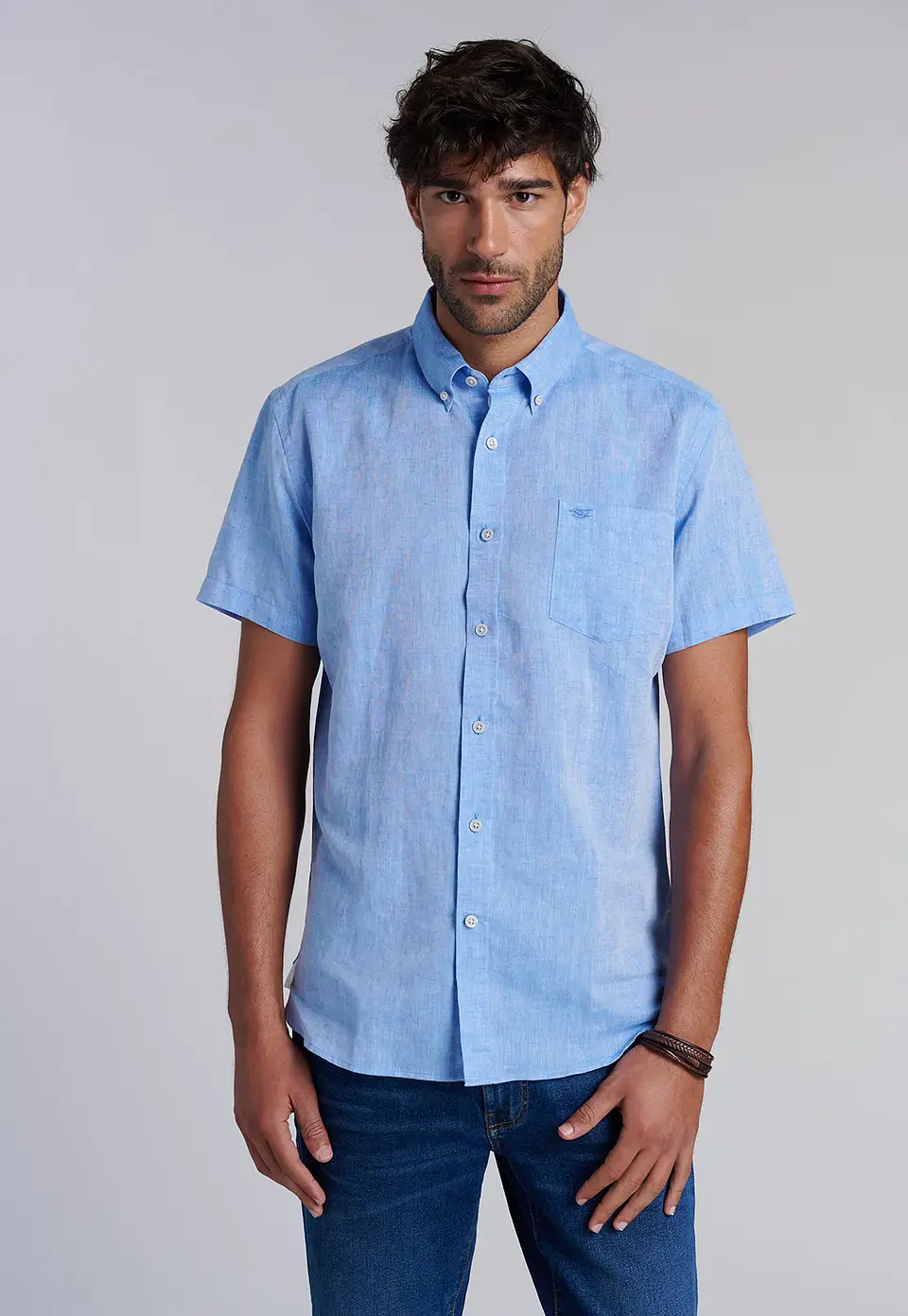 Camisa Hombre Azul Ferouch 158416Y-0032 1