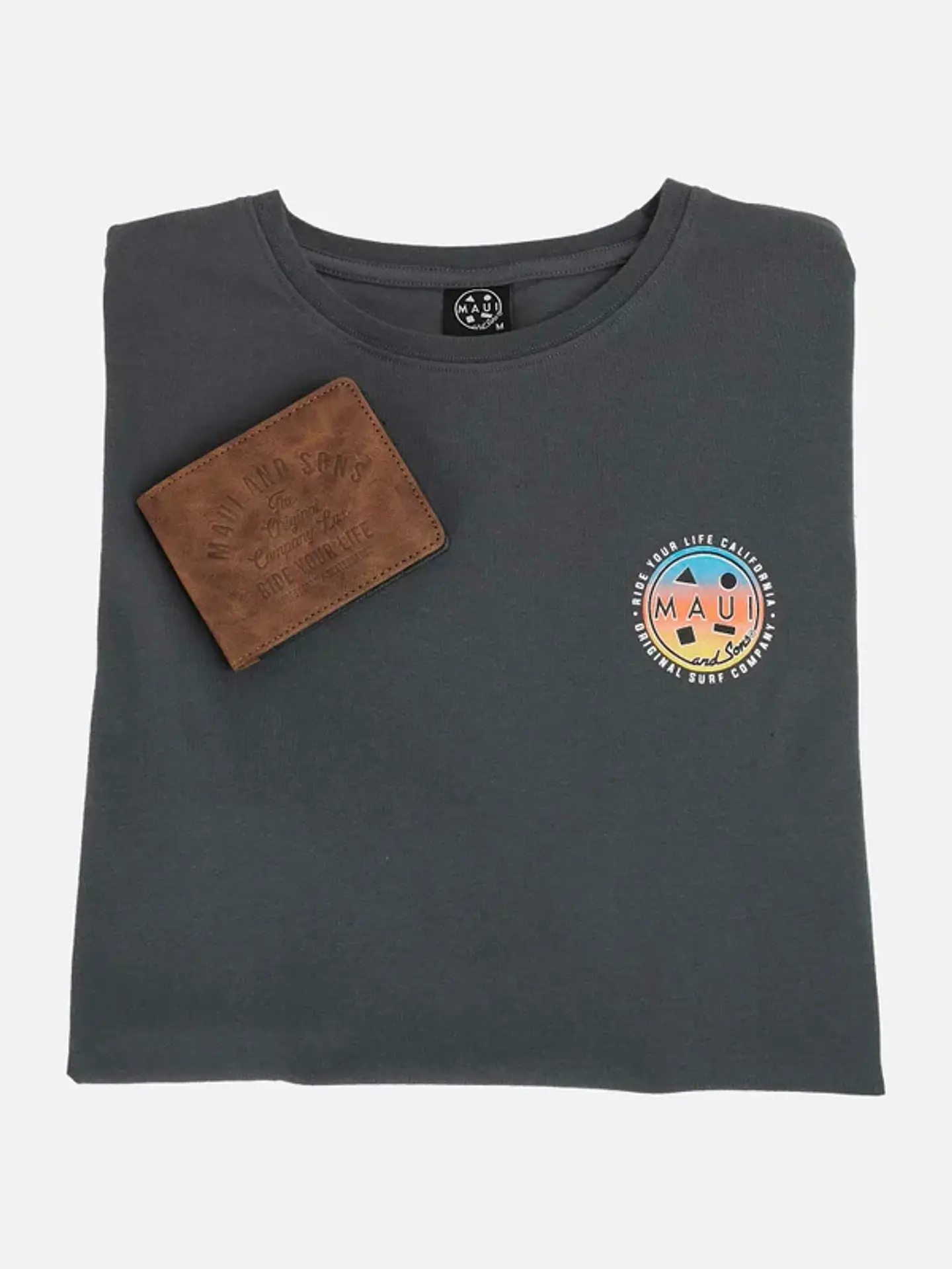 Pack Polera + Billetera Hombre Gris Maui AV1558-MV23 3