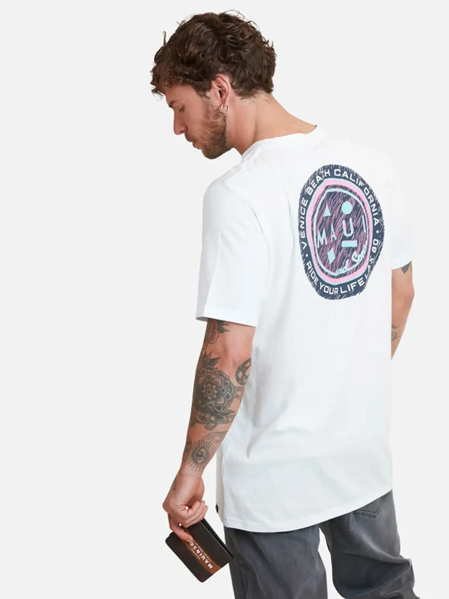 Polera + Billetera Hombre Blanca Maui AV1761-MV 2