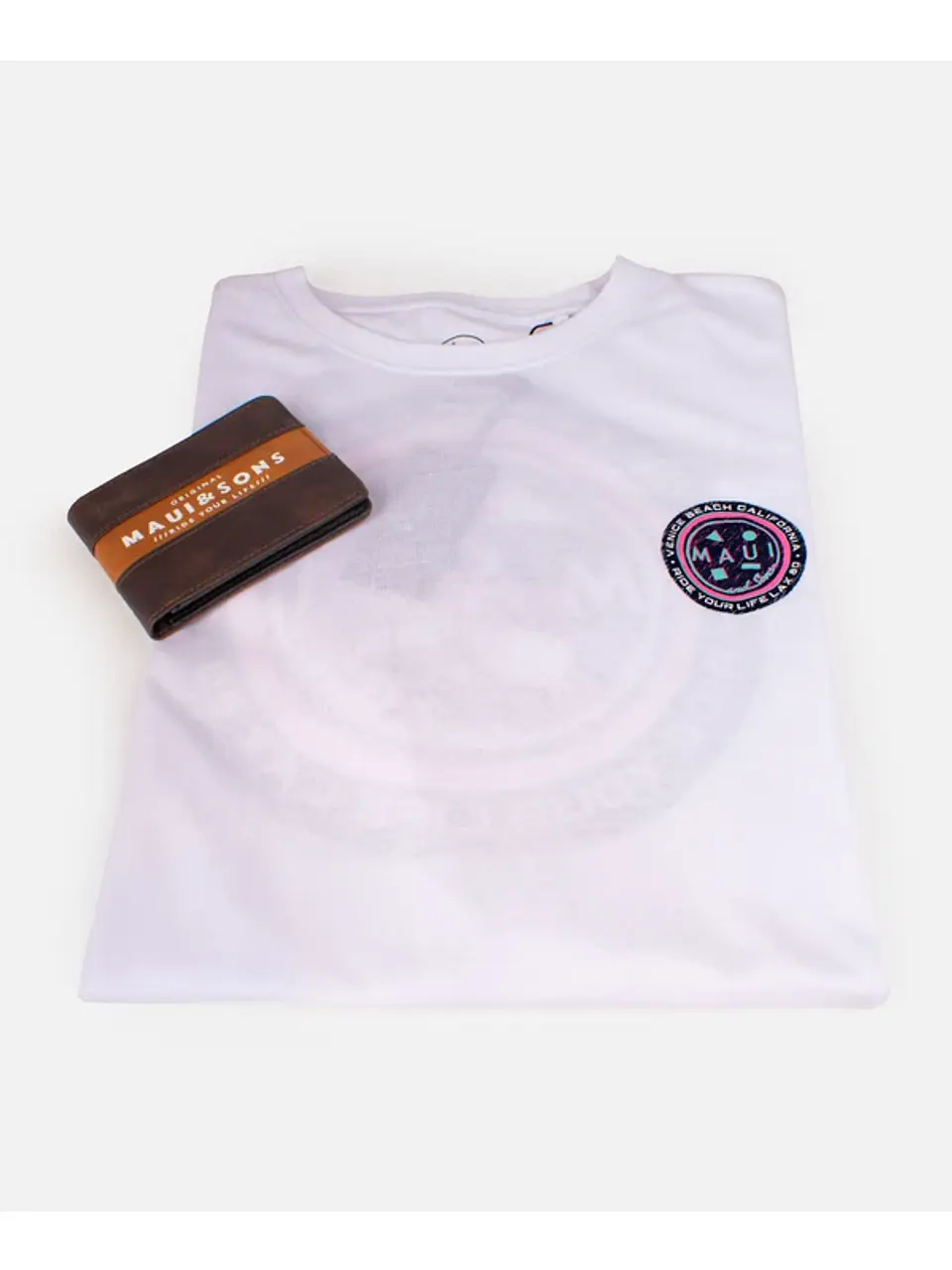 Polera + Billetera Hombre Blanca Maui AV1761-MV 3