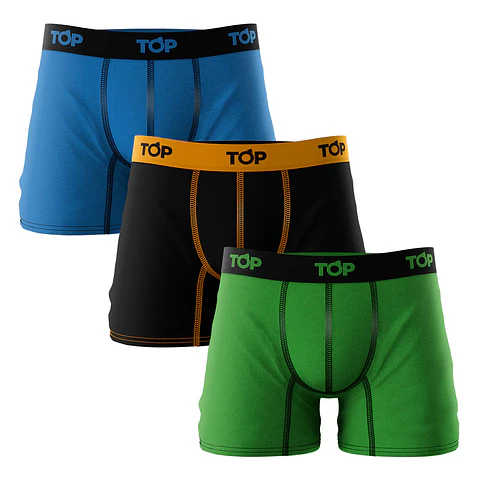 Boxer Hombre Algodón Colores Surtidos Top 208P/3