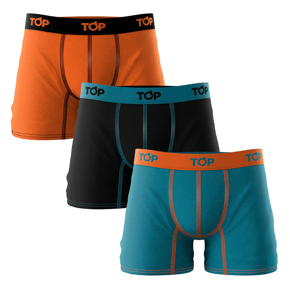 Boxer Hombre Algodón Colores Surtidos Top 208P/3 9
