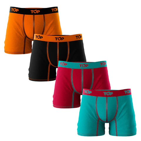 Boxer Hombre Algodón Colores Surtidos Top 208PKP/4