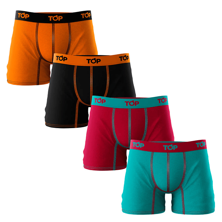 Boxer Hombre Algodón Colores Surtidos Top 208PKP/4 1