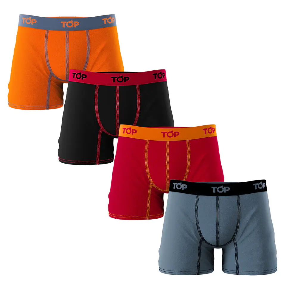 Boxer Hombre Algodón Colores Surtidos Top 208PKP/4 3
