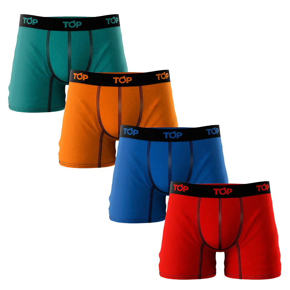 Boxer Hombre Algodón Colores Surtidos Top 208PKP/4 4