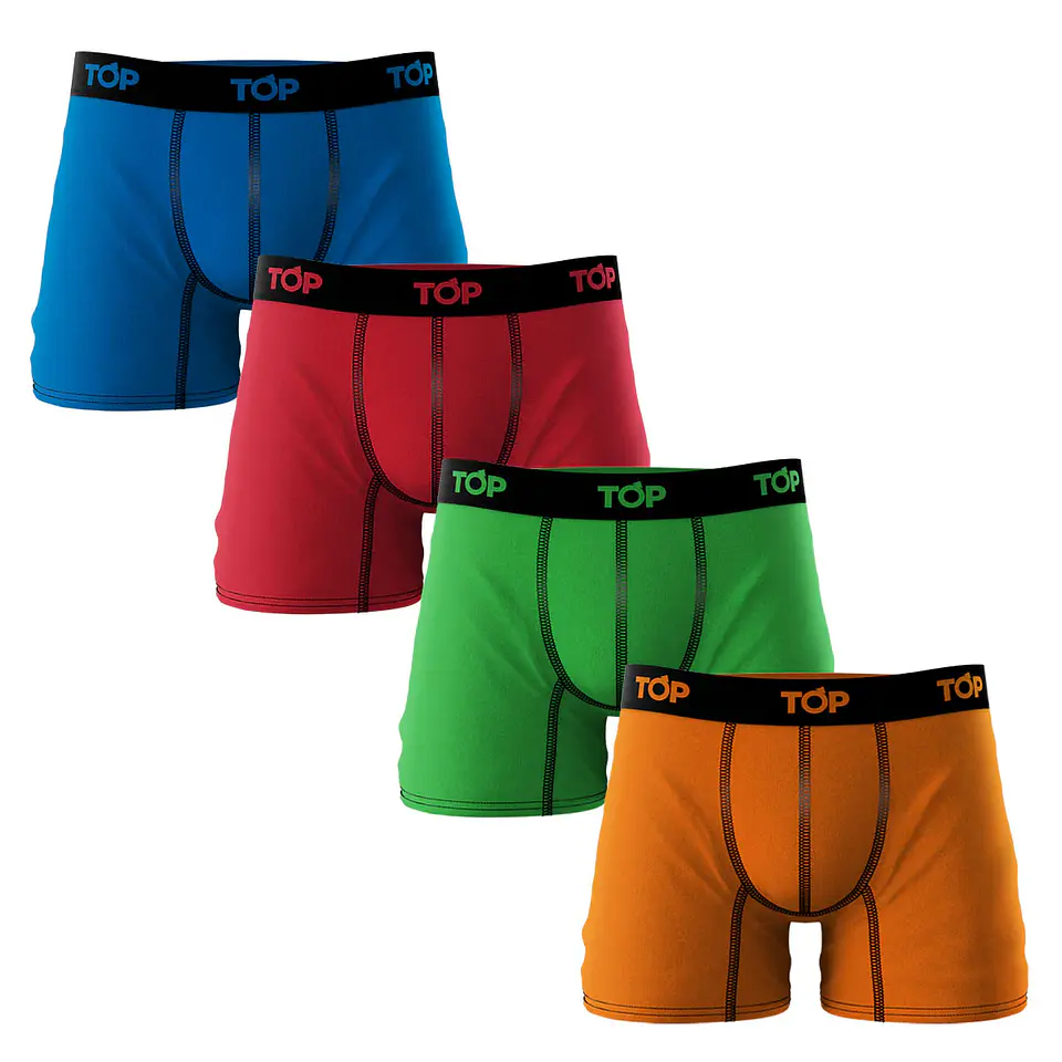 Boxer Hombre Algodón Colores Surtidos Top 208PKP/4 6