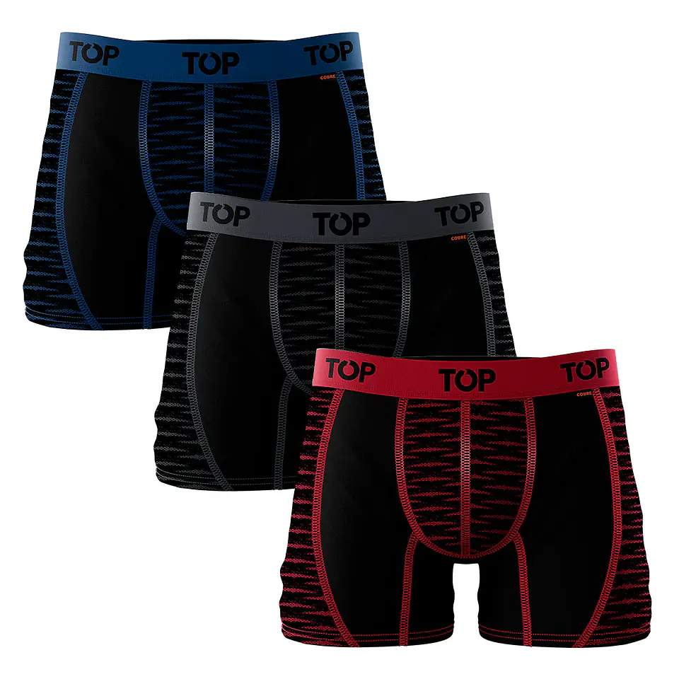 Boxer Hombre Microfibra Cobre Colores Surtidos Top 208MCCP3 3