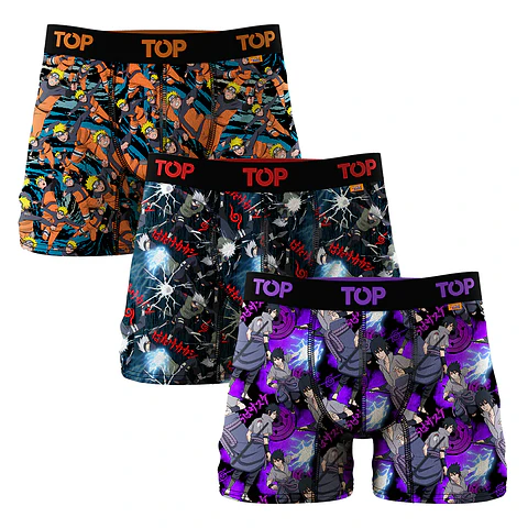 Boxer Hombre Microfibra Naruto Colores Surtidos Top 208MENSP3