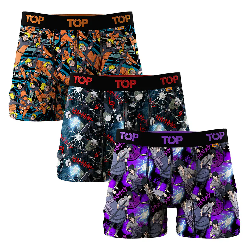 Boxer Hombre Microfibra Naruto Colores Surtidos Top 208MENSP3 2