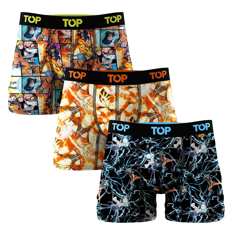Boxer Hombre Microfibra Naruto Colores Surtidos Top 208MENSP3 1