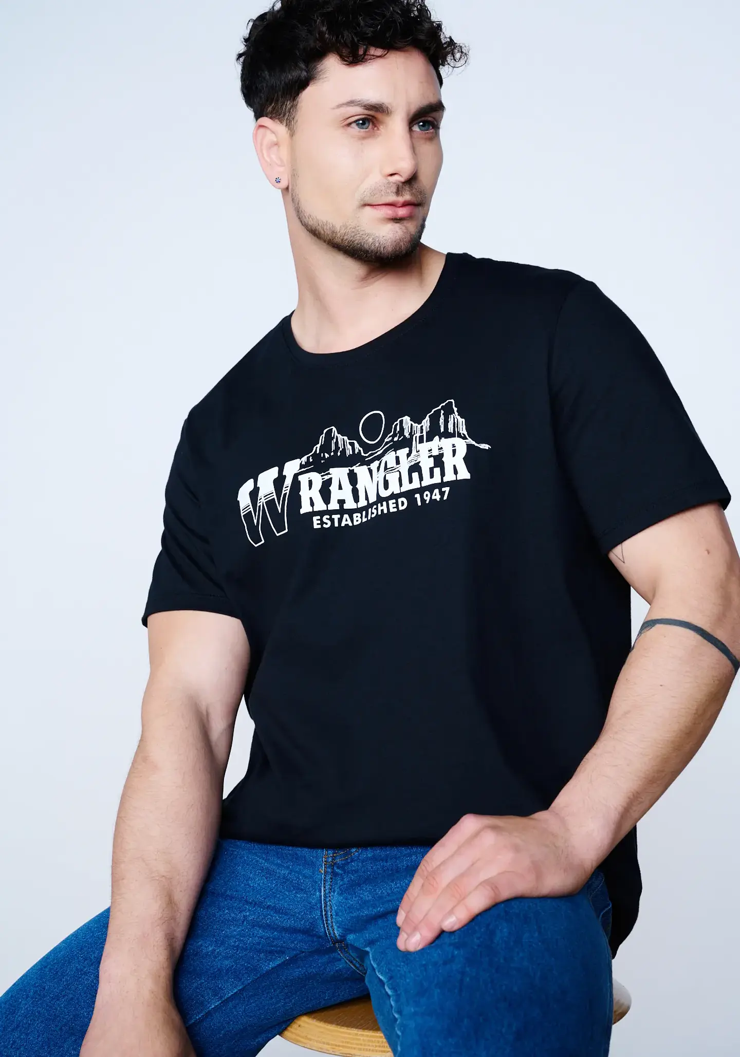 Polera Hombre Negra Wrangler 145000 1