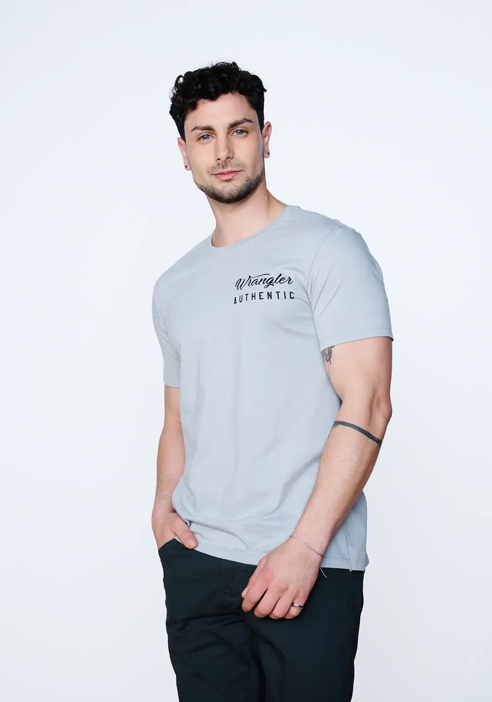 Polera Hombre Gris Wrangler 145006 1