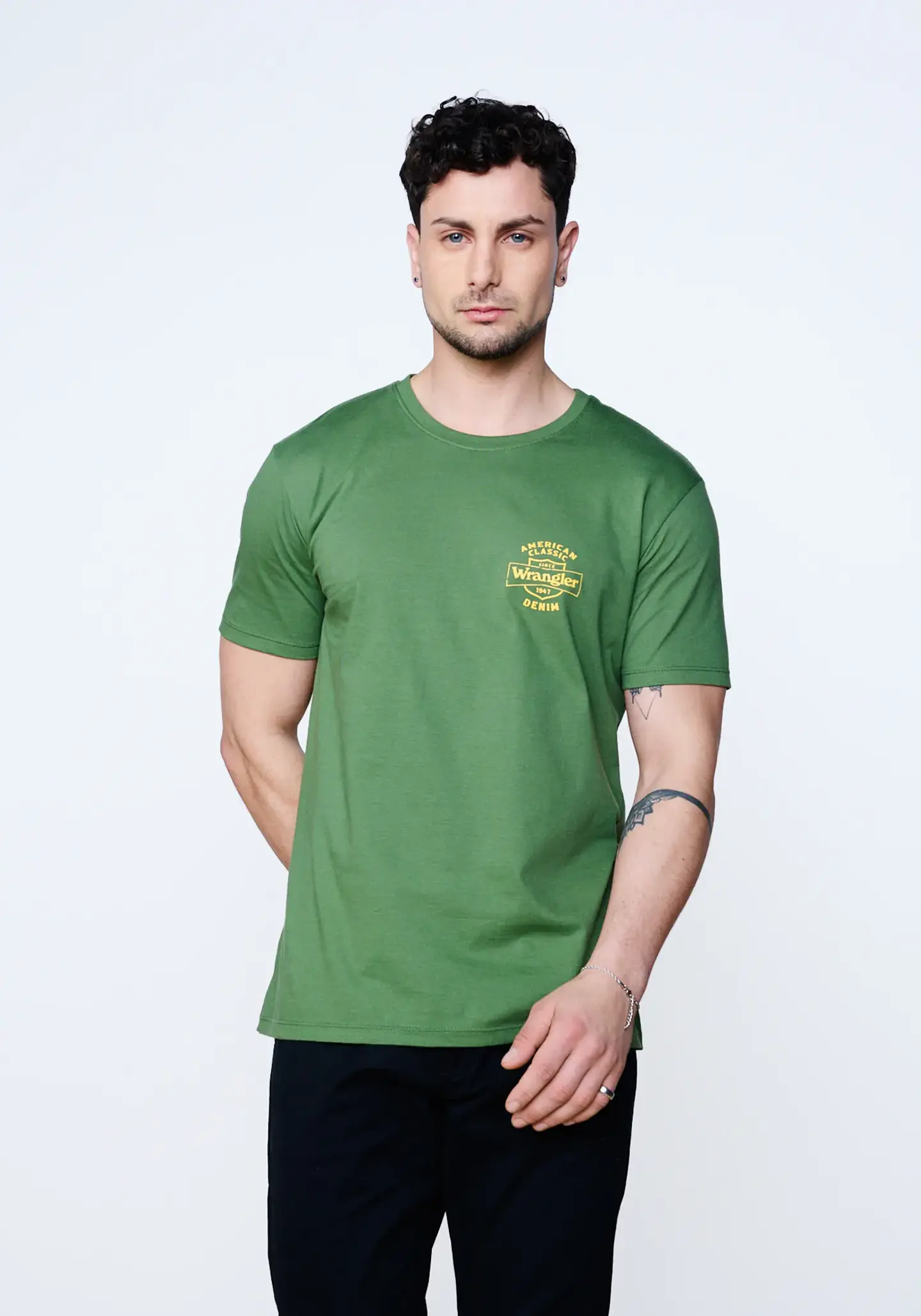 Polera Hombre Oliva Wrangler 145009 1