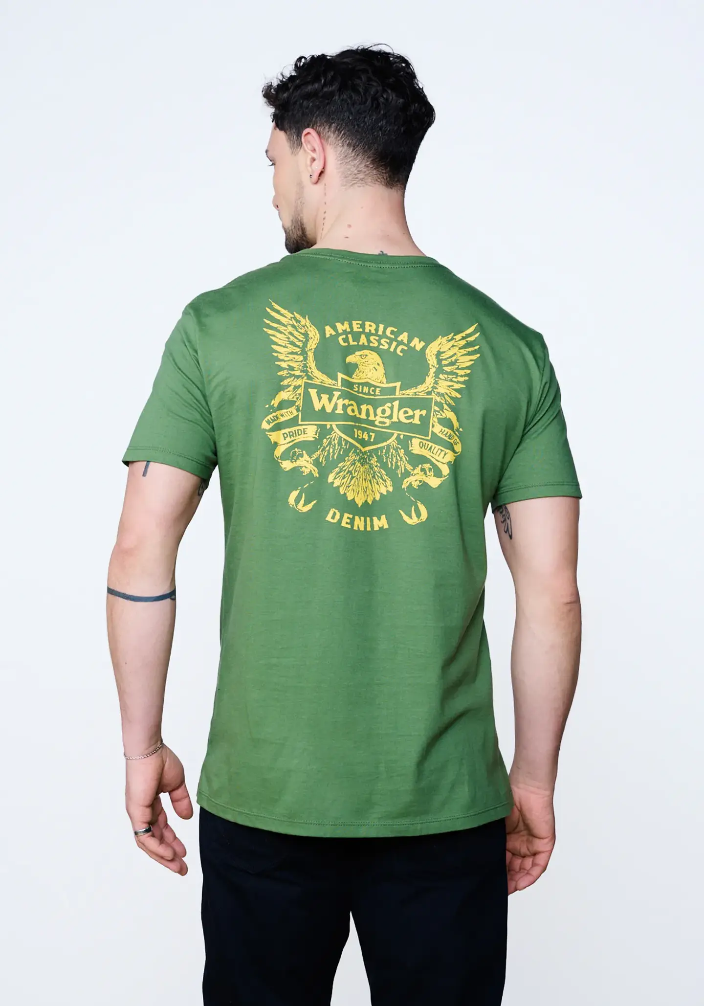 Polera Hombre Oliva Wrangler 145009 2