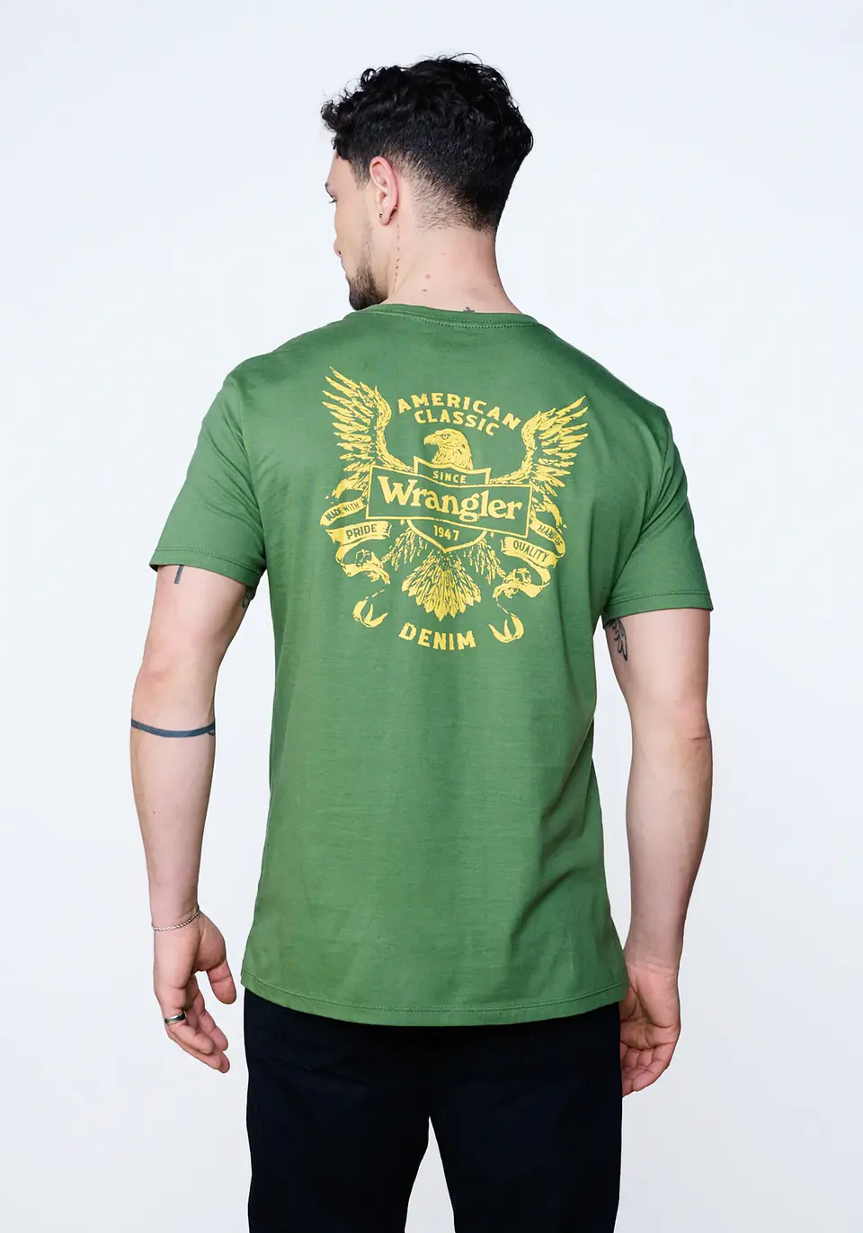 Polera Hombre Oliva Wrangler 145009 2
