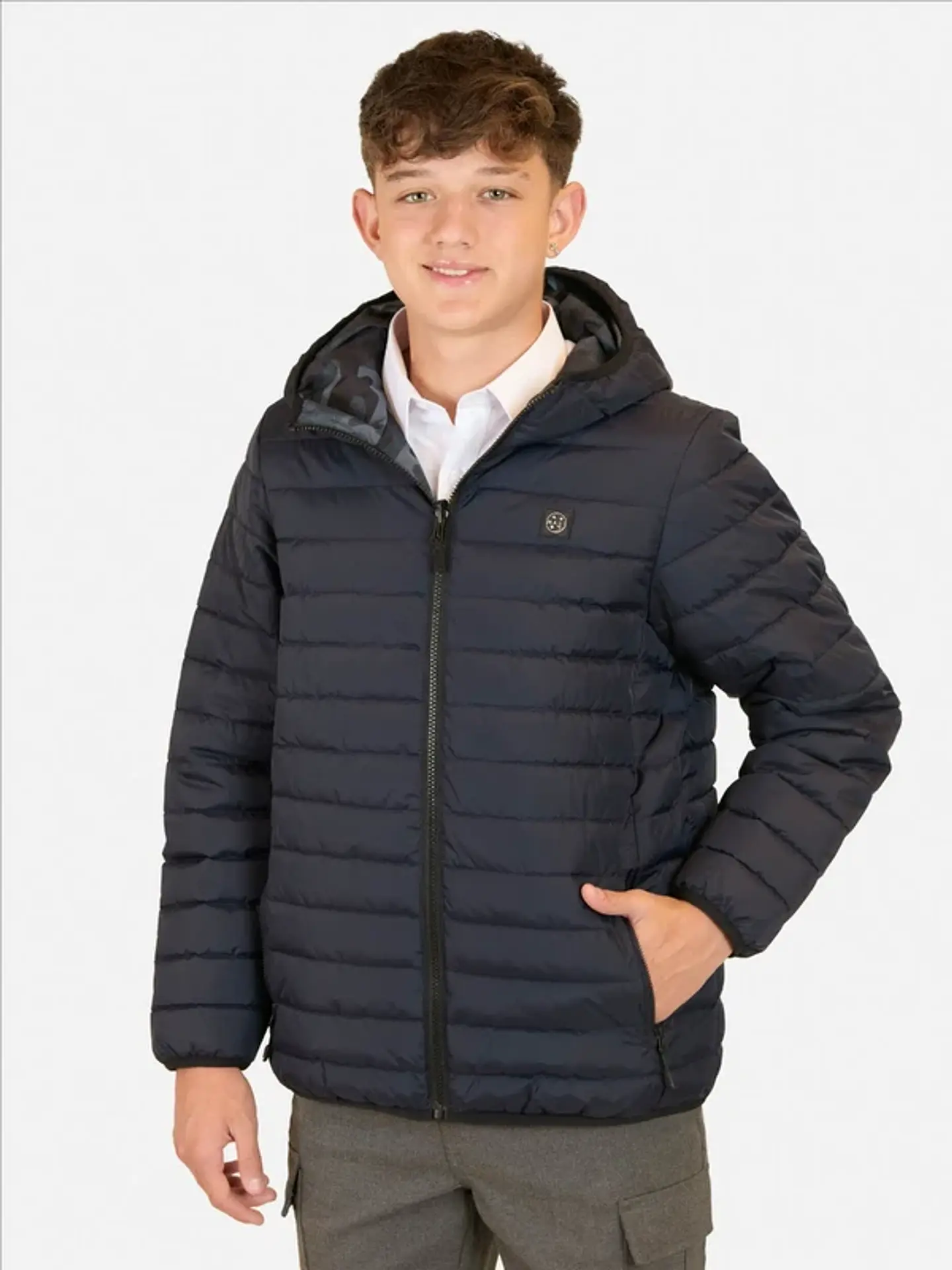 Parka Reversible Escolar Juvenil Azul Maui 5E131-MC 1