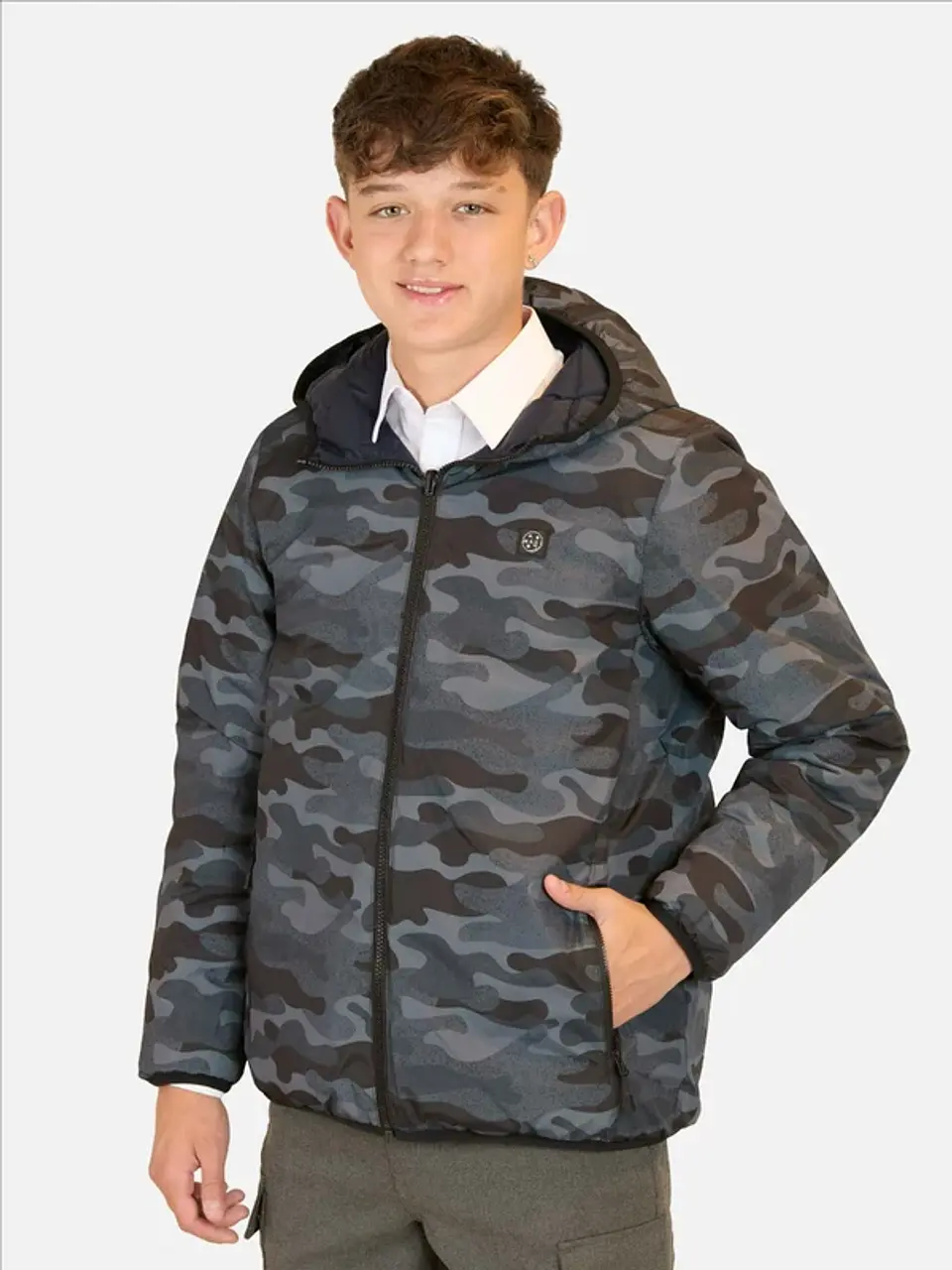 Parka Reversible Escolar Juvenil Azul Maui 5E131-MC 2