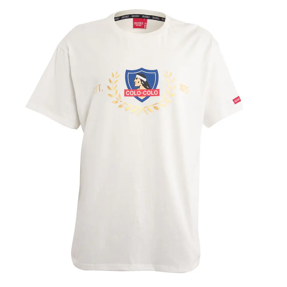 Polera Hombre Urbana Colo Colo Blanca Street Machine CLCPOV2314BL 1