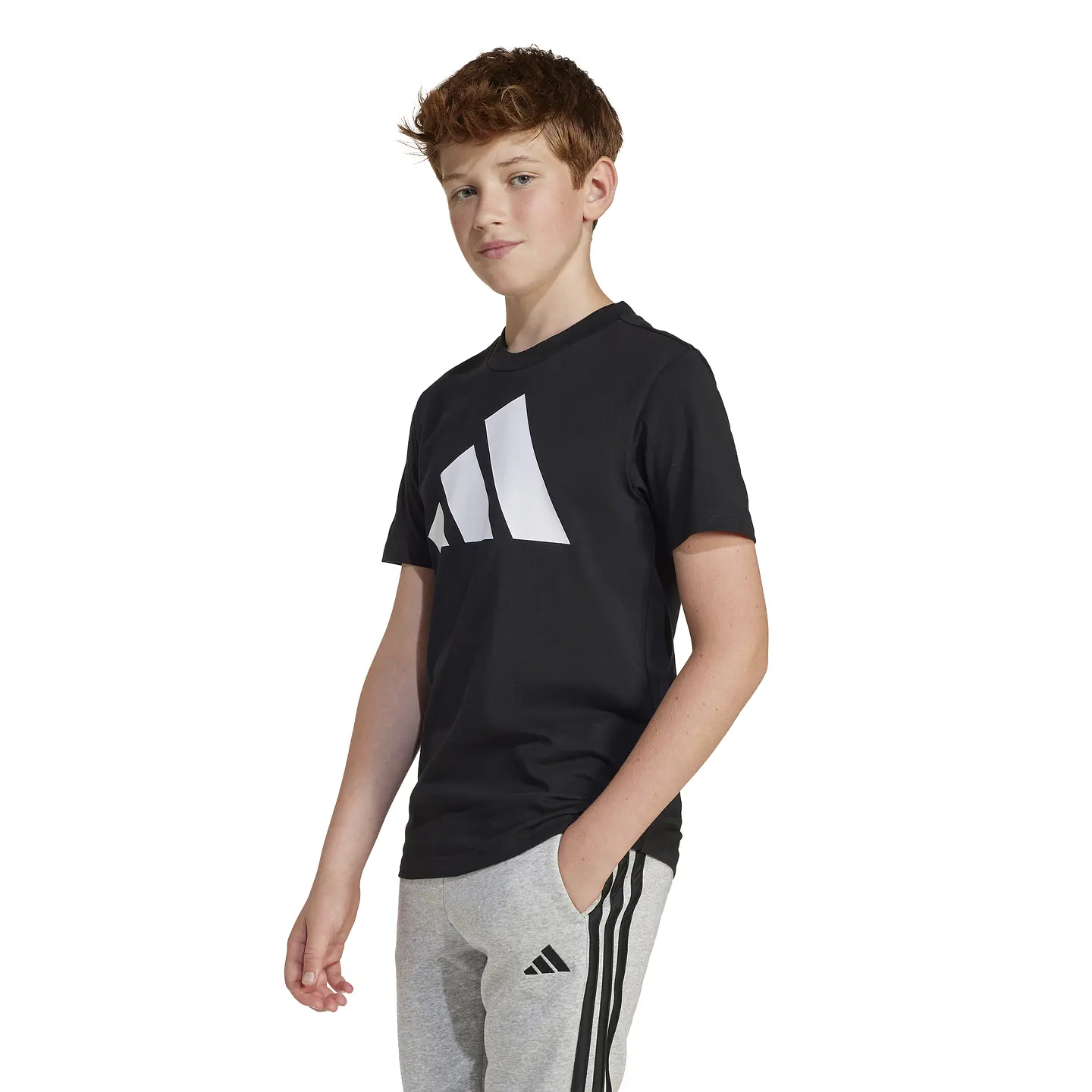 Polera Juvenil Negra Adidas JC9660 1