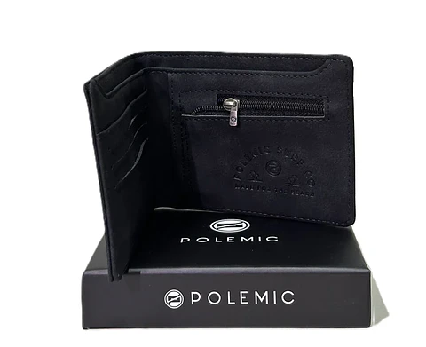 Billetera Hombre Negra Polemic-Cpaz TI0448