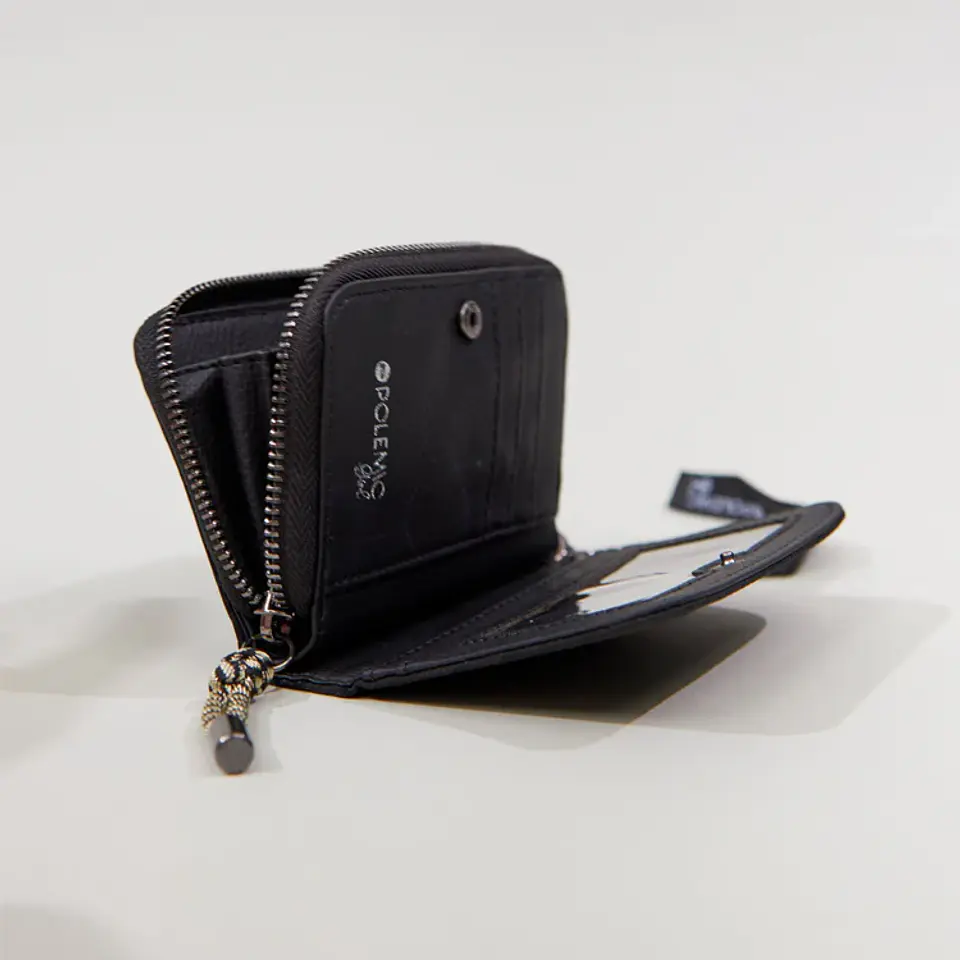 Billetera Mujer Negra Polemic-Cpaz US0352 2