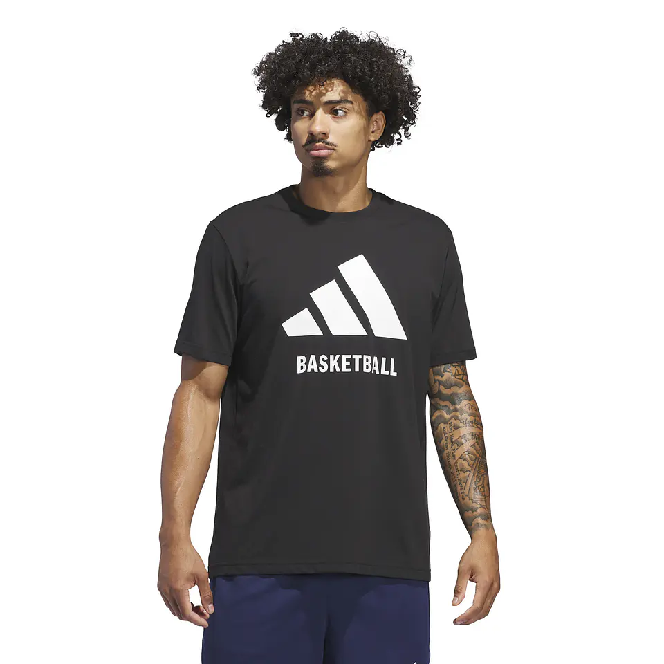 Polera Negra Adidas JI7098 3