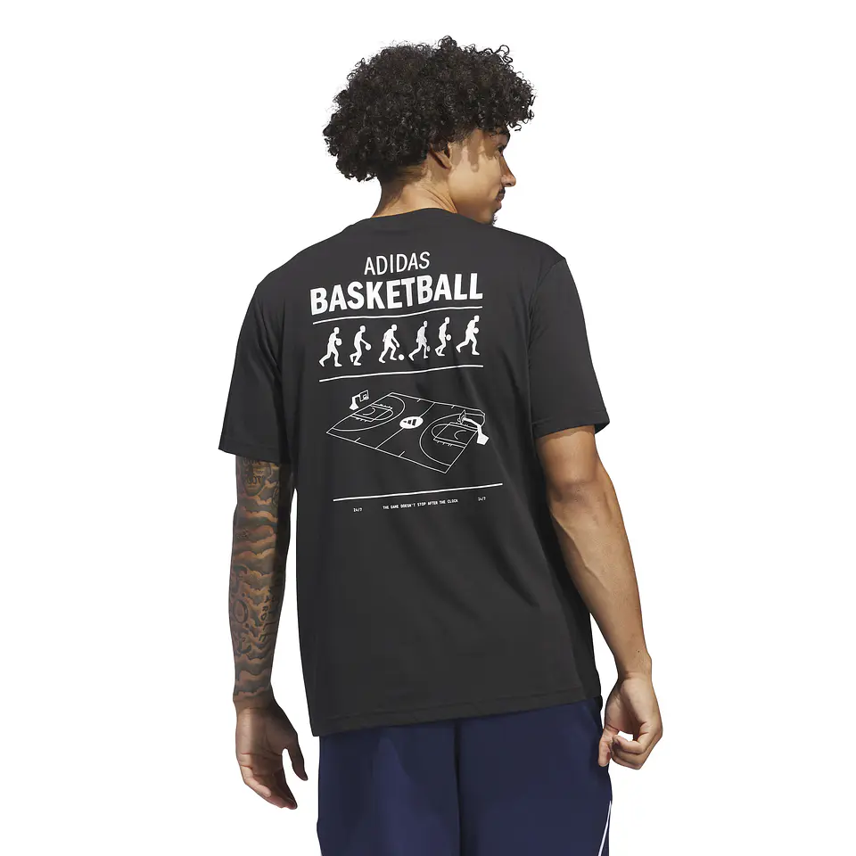 Polera Negra Adidas JI7098 4
