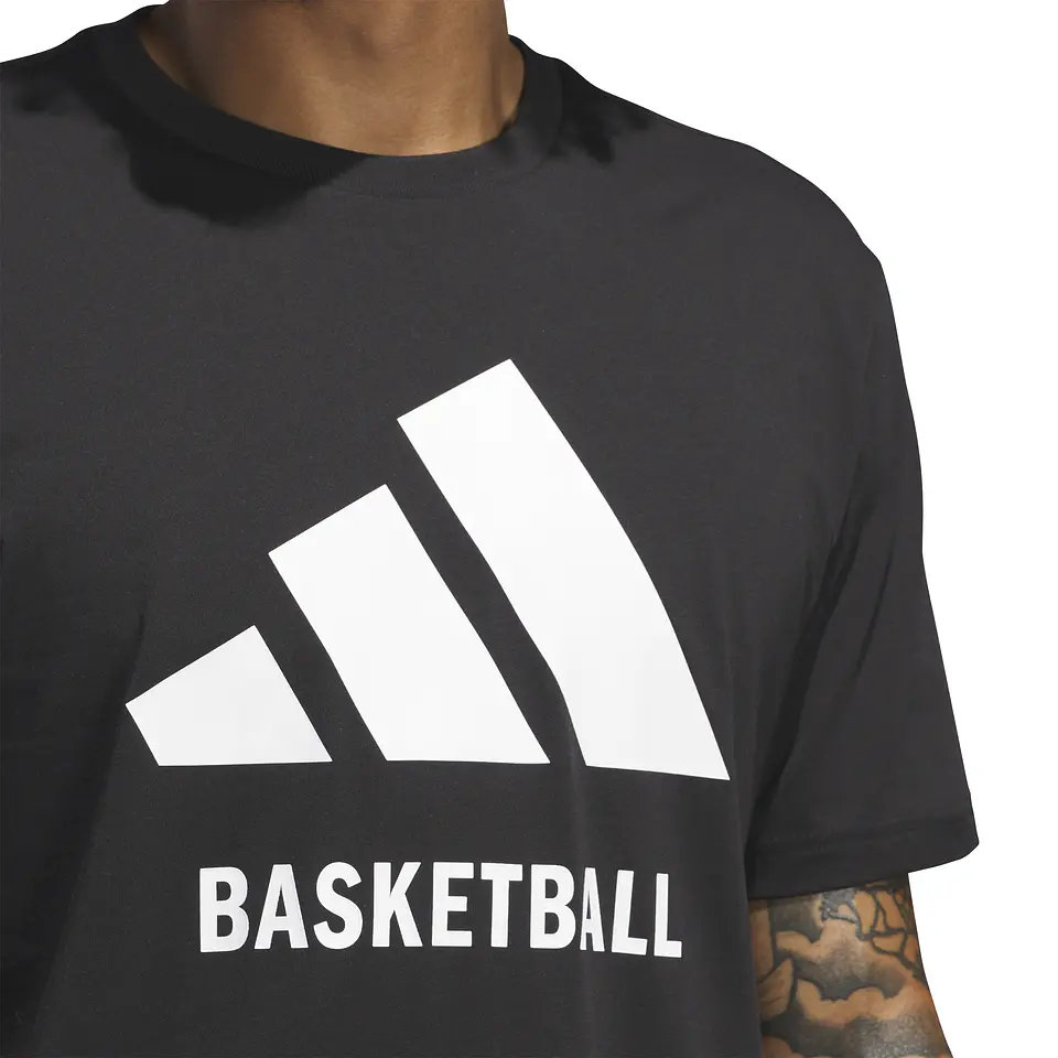 Polera Negra Adidas JI7098 6