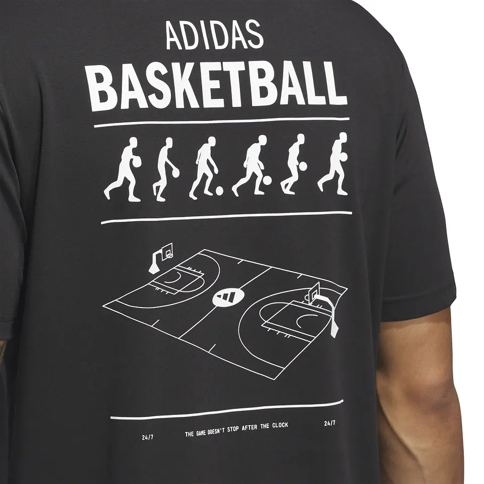 Polera Negra Adidas JI7098 7