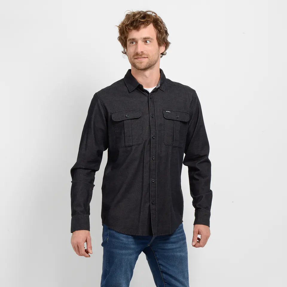 Camisa M/L Negra Hombre Oneill 15110703 4