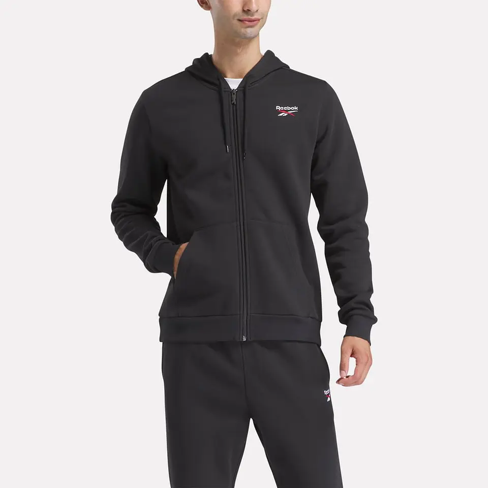 Poleron Negro Hombre Reebok 100221809 1