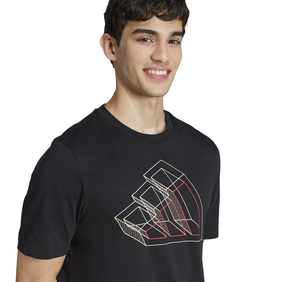 Polera Negra Hombre Adidas JJ3866 5