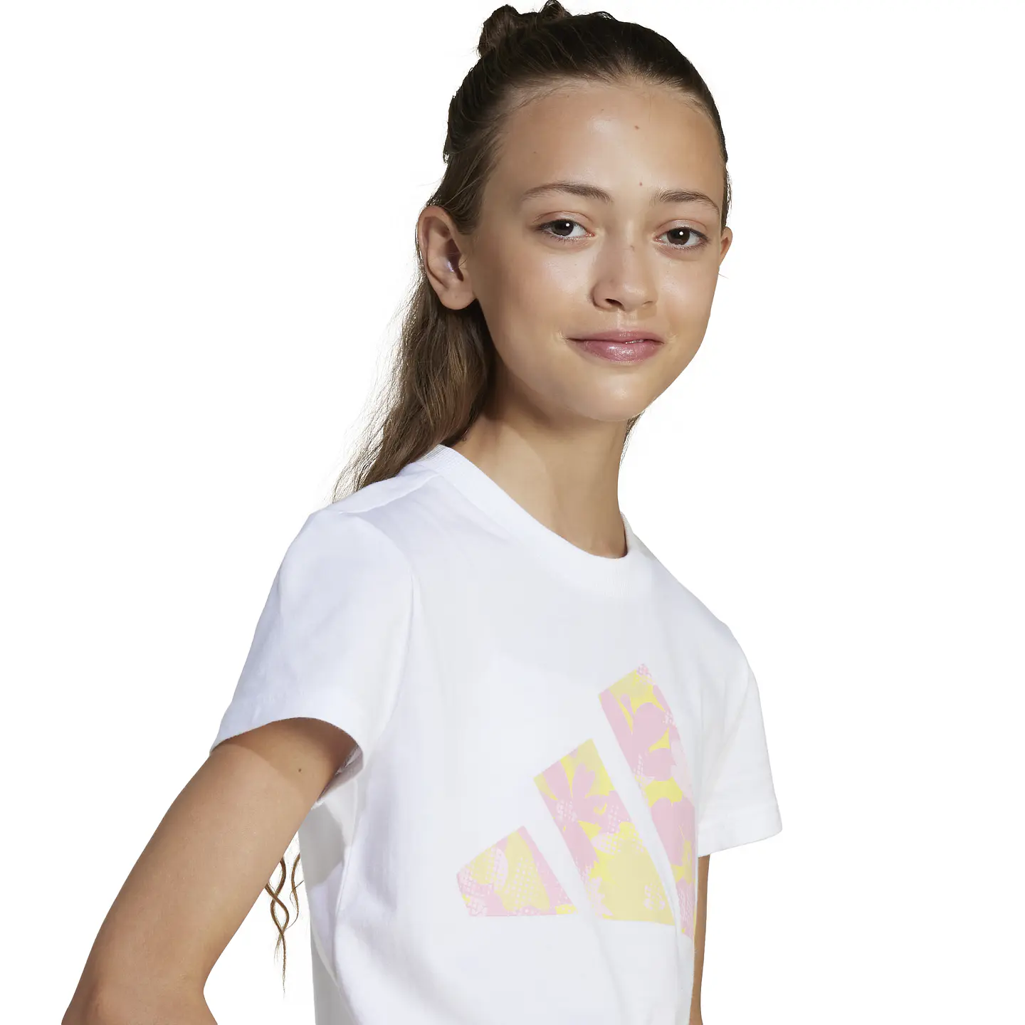 Polera Blanca Juvenil Adidas JI6220 4