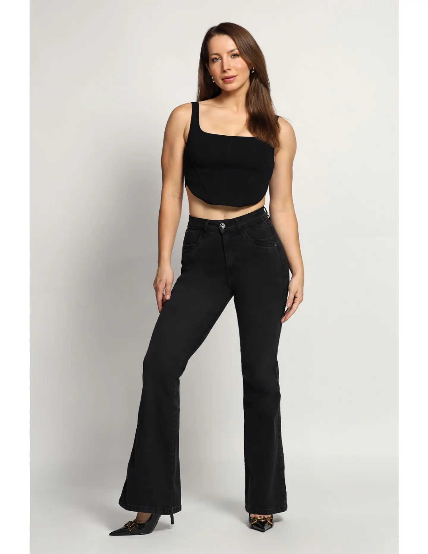 Jeans Negro Mujer Mohicano 3869 1