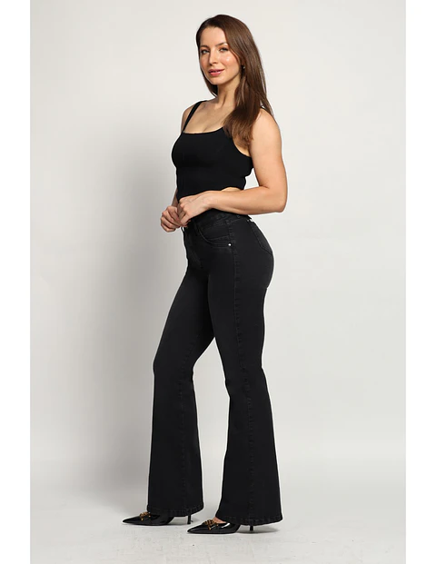 Jeans Negro Mujer Mohicano 3869