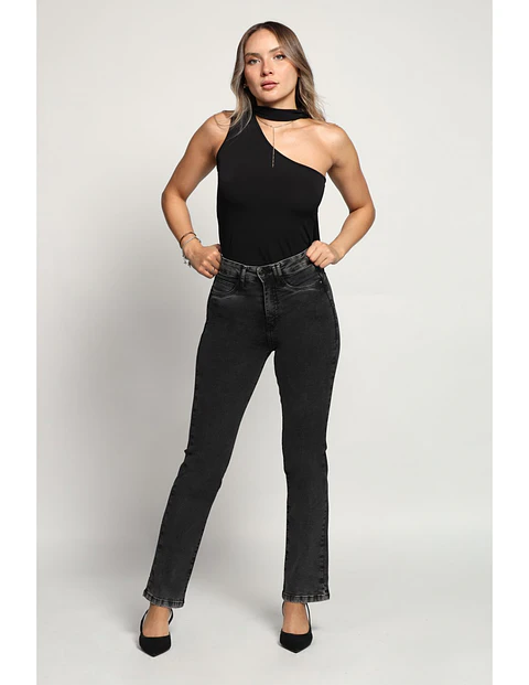 Jeans Negro Mujer Mohicano 3882