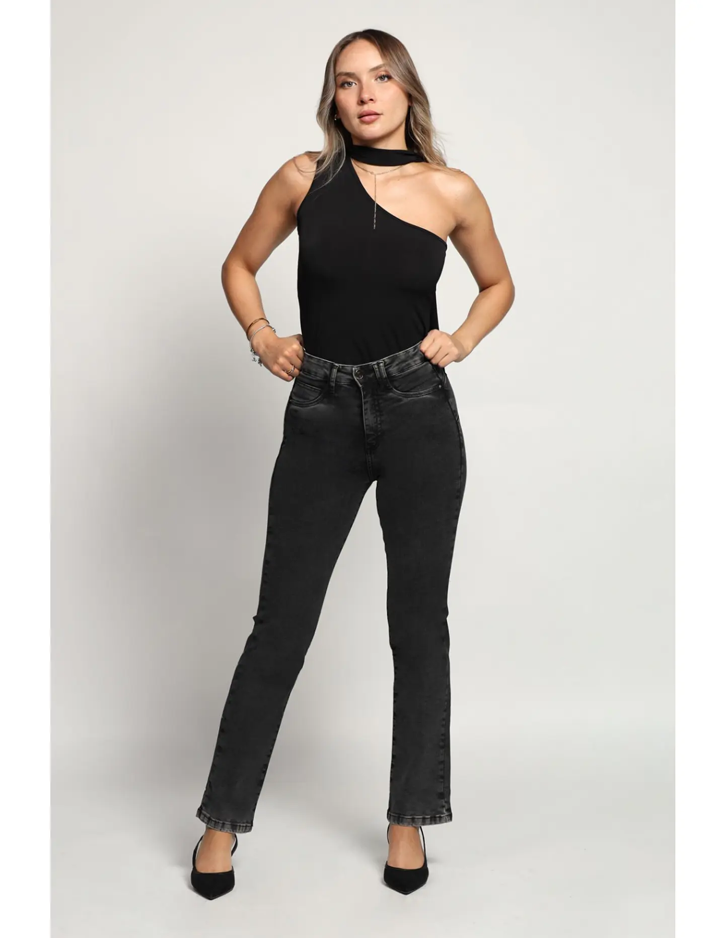 Jeans Negro Mujer Mohicano 3882 1