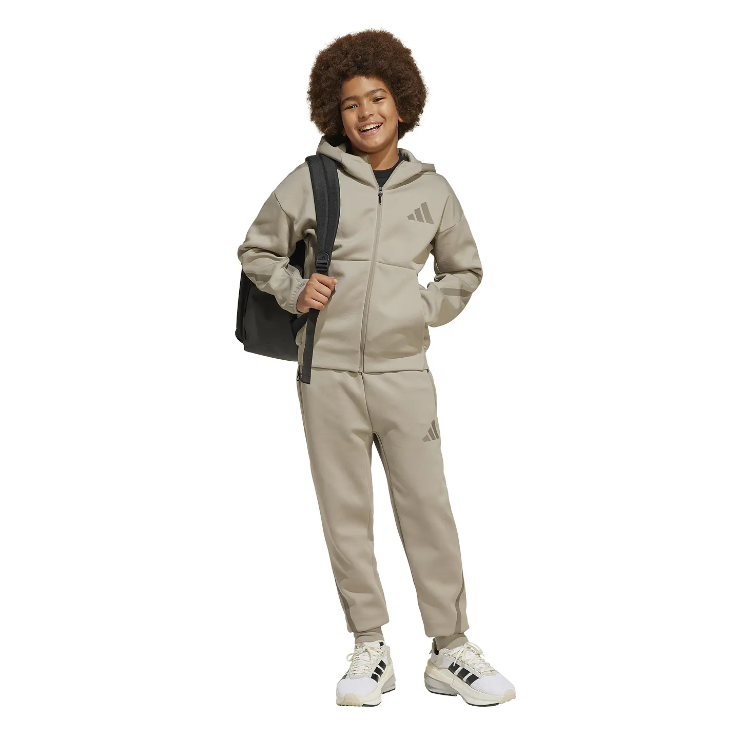 Pantalon de Buzo Cafe Juvenil Adidas JD0007 3