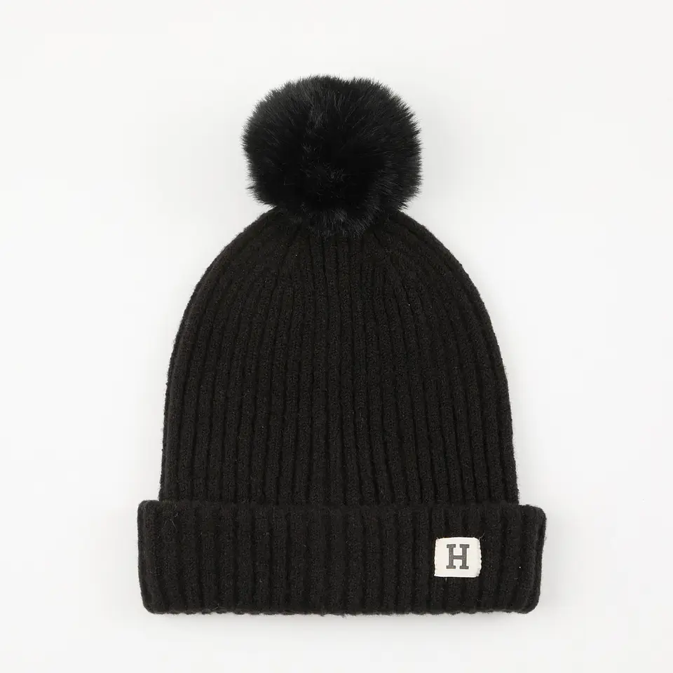 Gorro de Lana Negro Unisex Humana 3733520200045 1
