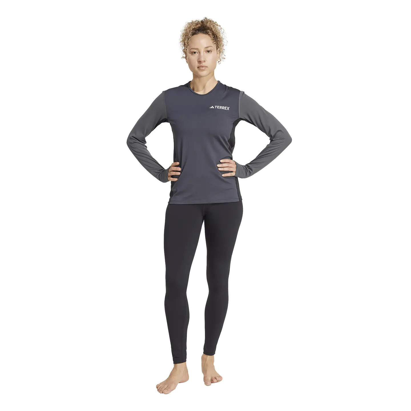 Polera Gris Mujer Adidas JC8200 4