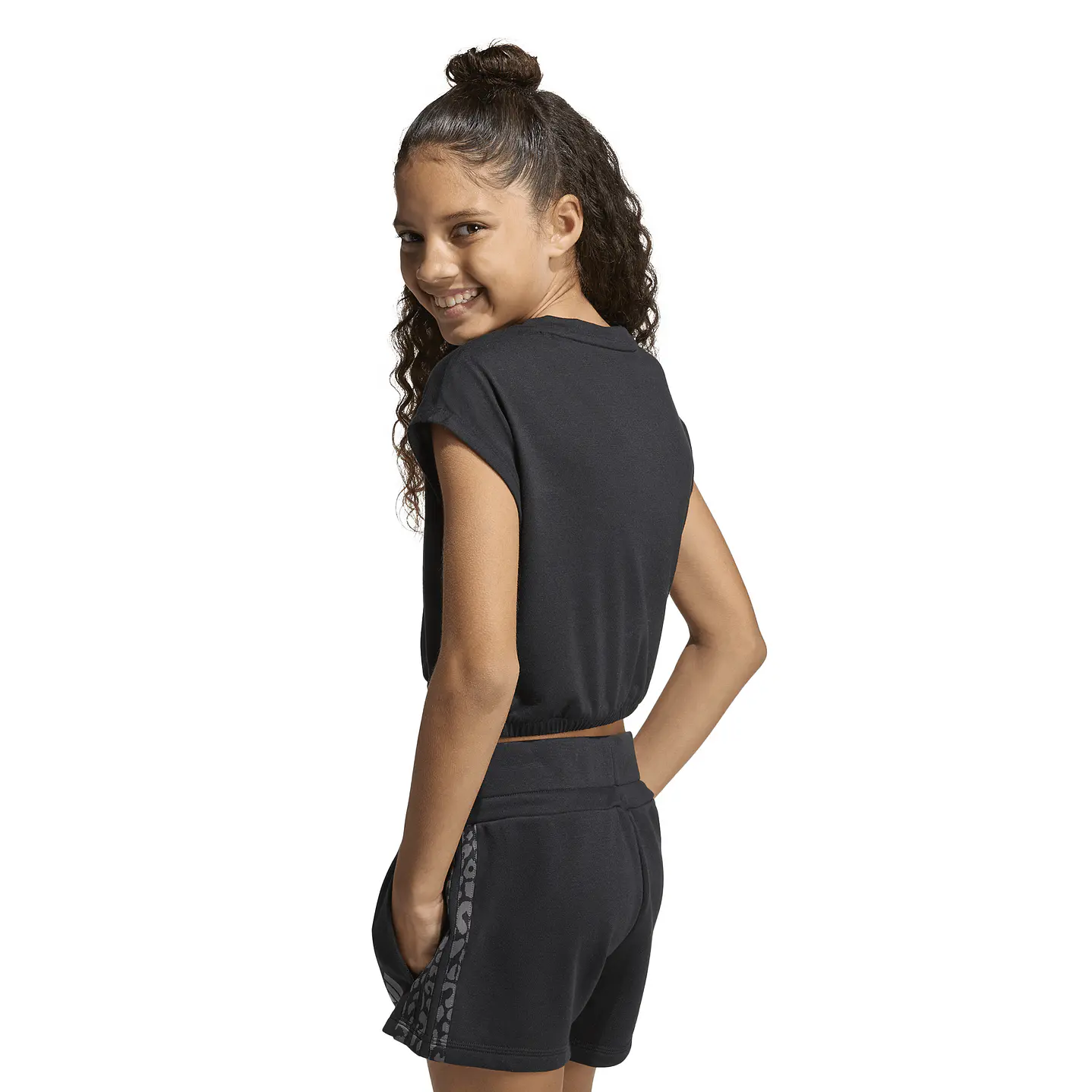 Polera Negra Juvenil Adidas KC4590 2