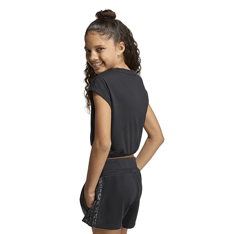 Polera Negra Juvenil Adidas KC4590