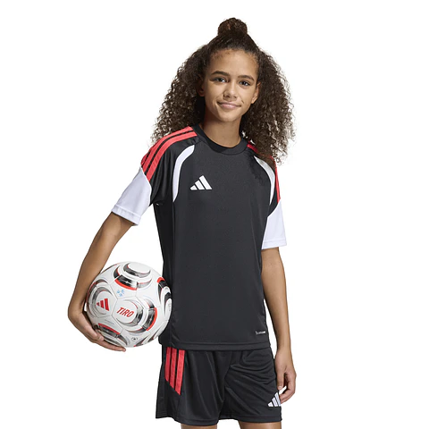 Polera Negra Juvenil Adidas KB1326