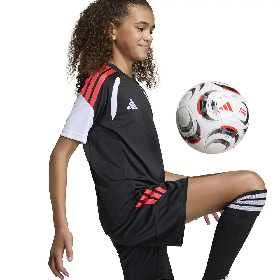 Polera Negra Juvenil Adidas KB1326 4