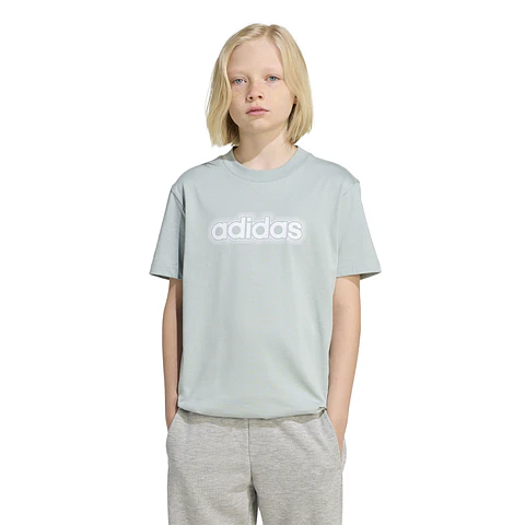 Polera Celeste Juvenil Adidas JZ7812