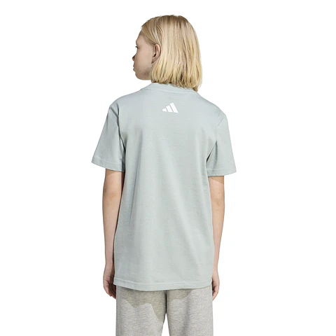 Polera Celeste Juvenil Adidas JZ7812
