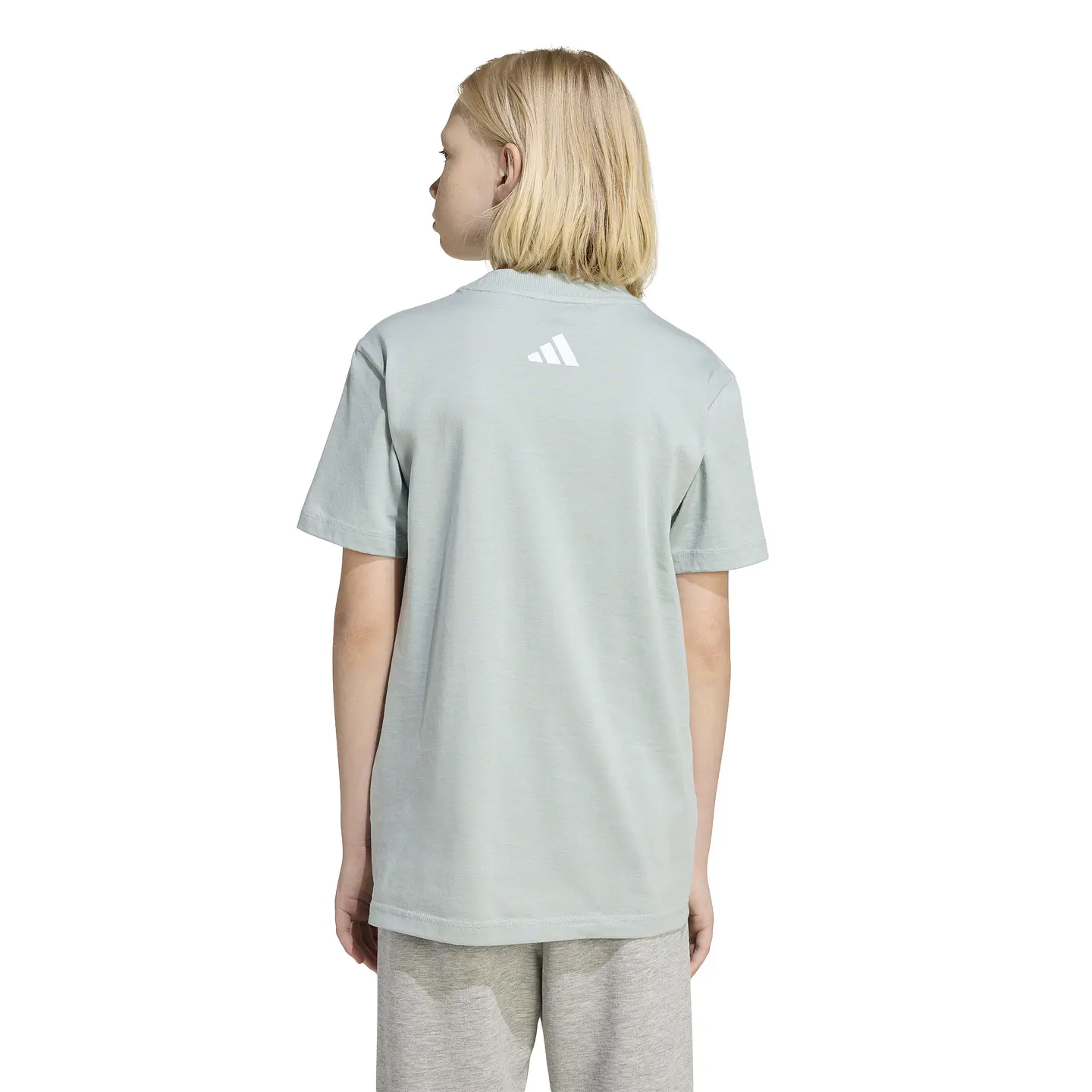 Polera Celeste Juvenil Adidas JZ7812 2